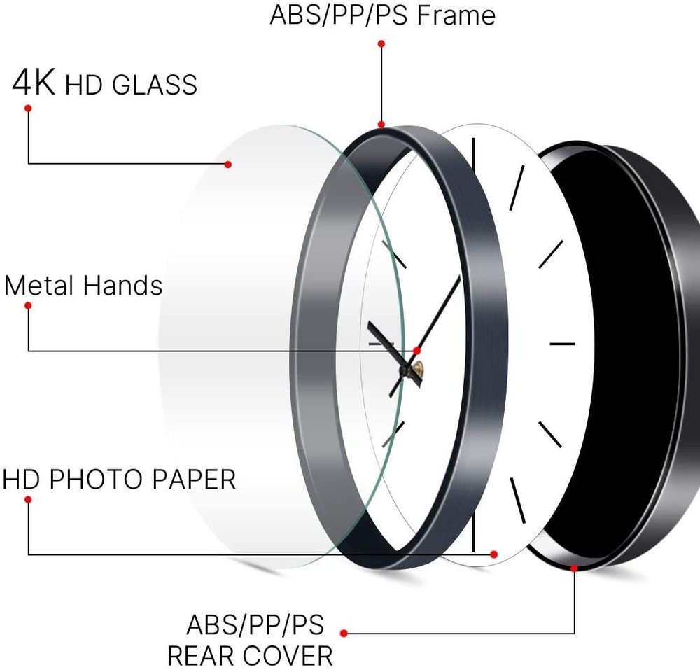 The Peanuts Wall Clock 12" Large Personalized option with adding names G202