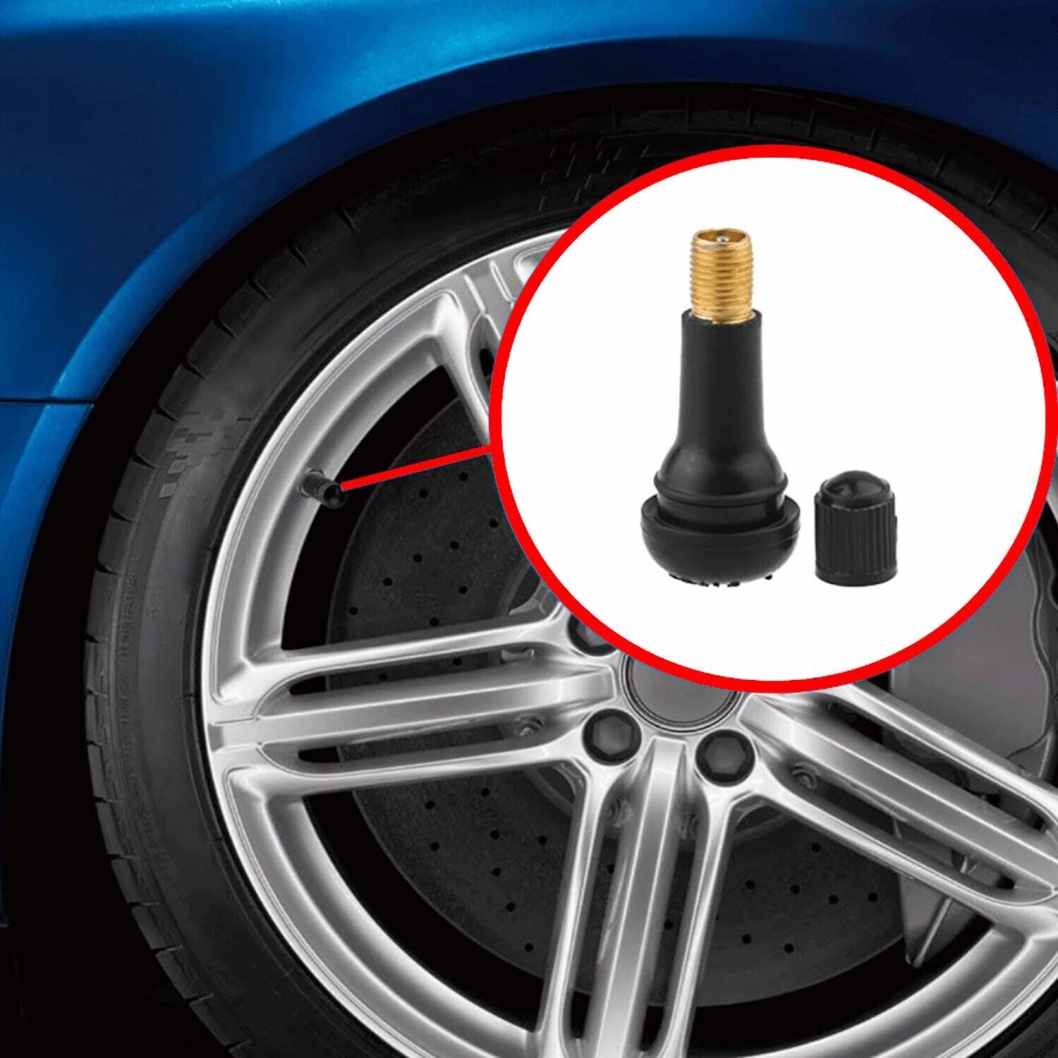 LOT 200 TR 413 SNAP-IN TIRE VALVE STEMS SHORT BLACK RUBBER MOST POPULAR VALVE