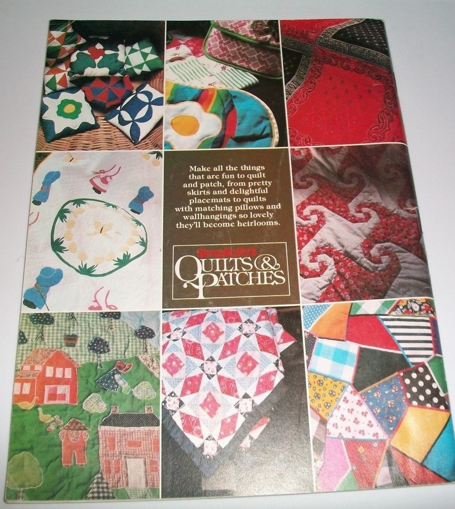 VINTAGE PATTERN LEAFLET BOOK 1079 SIMPLICITY QUILTS AND PATCHES PROJECTS