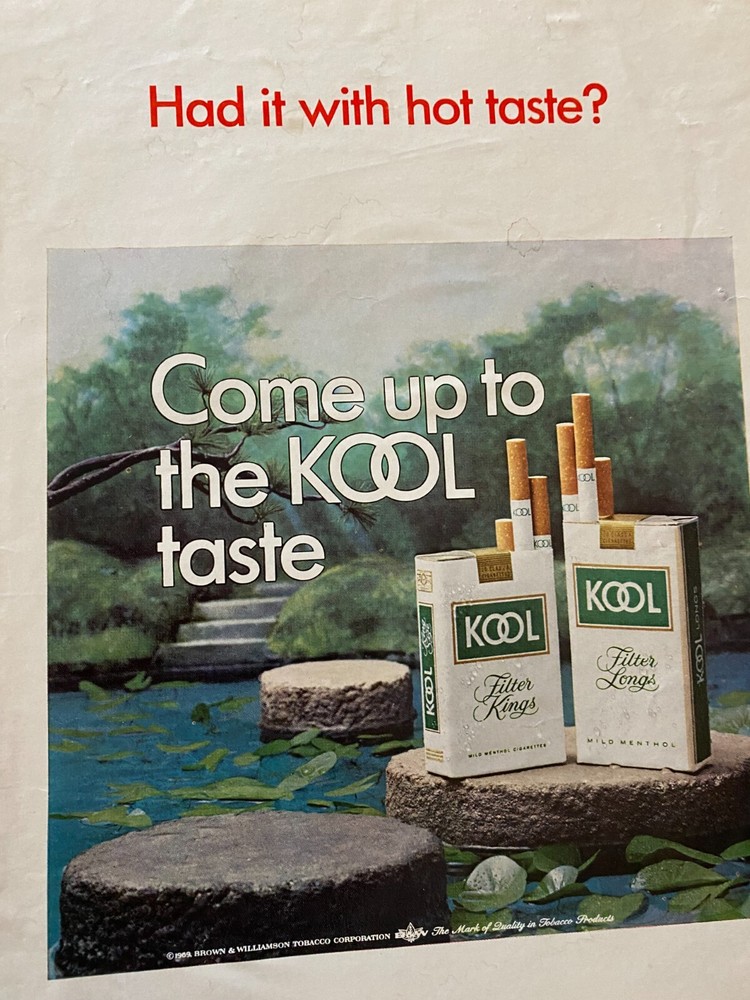 Kool Cigarettes, Full Page Vintage Print Ad