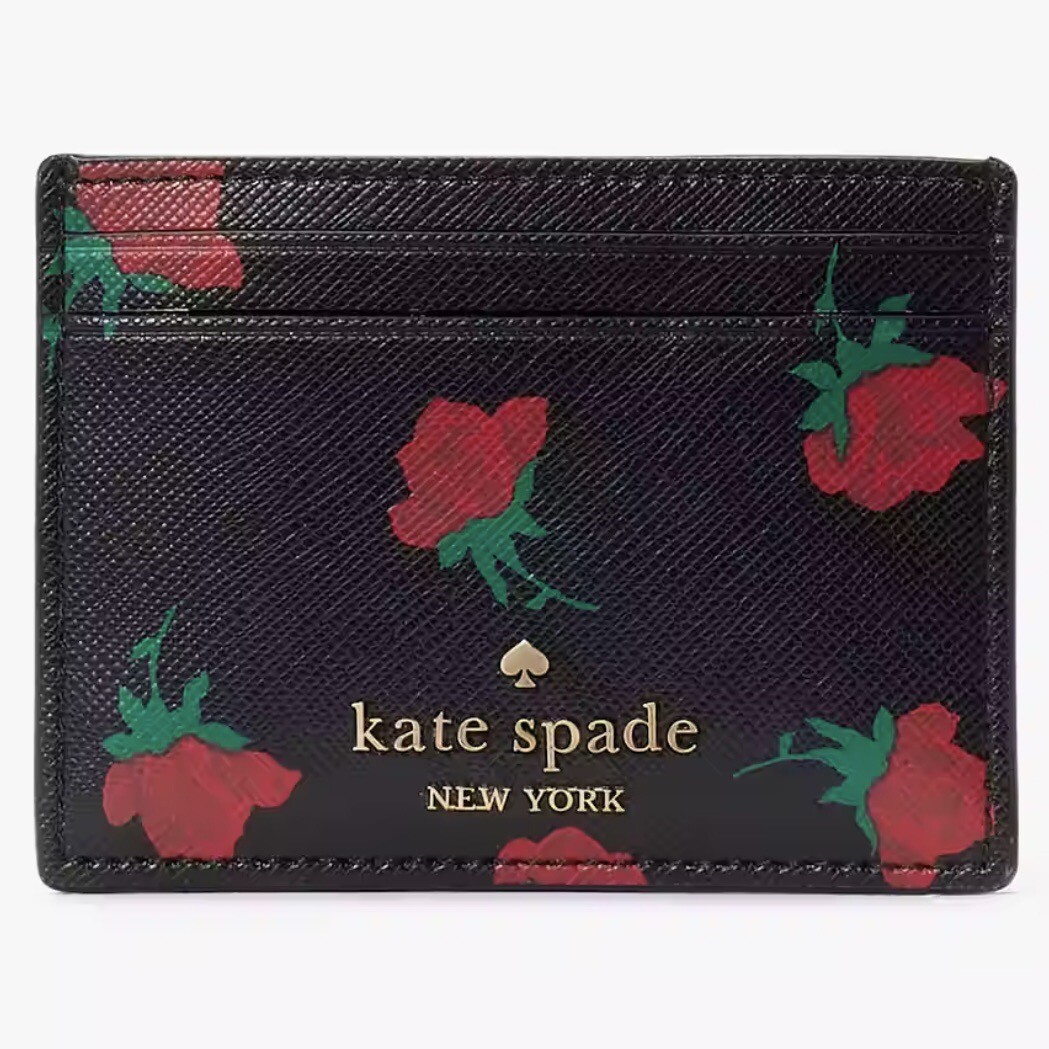 Disney X Kate Spade New York Madison Rose Toss Printed Slim Card Holder KE995