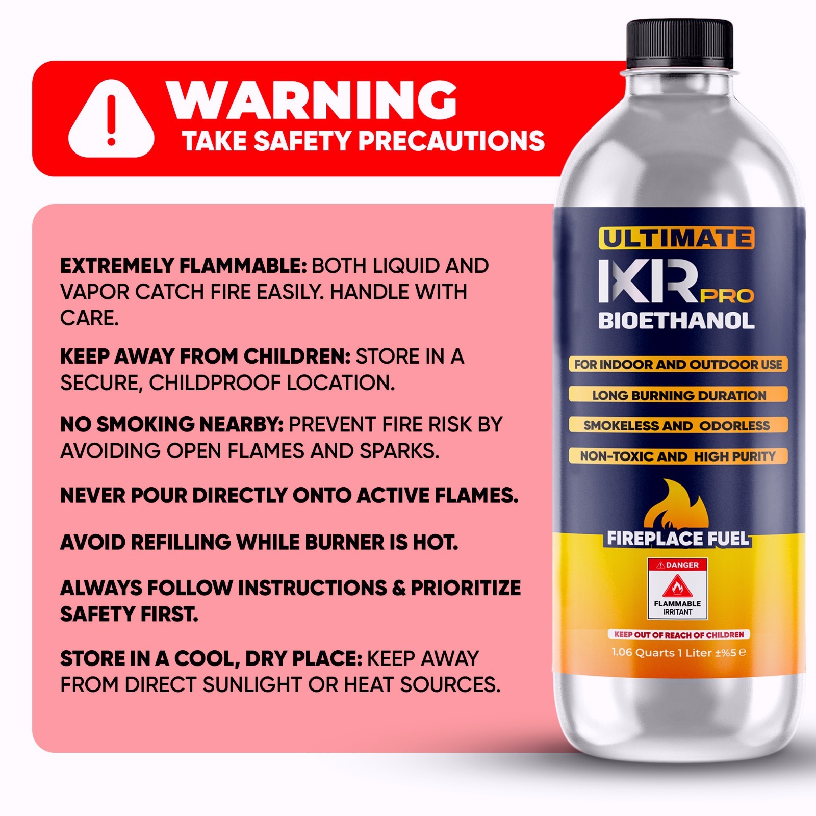 Bioethanol Fireplace Fuel 48 pcs – Clean Burning Ethanol Fuel