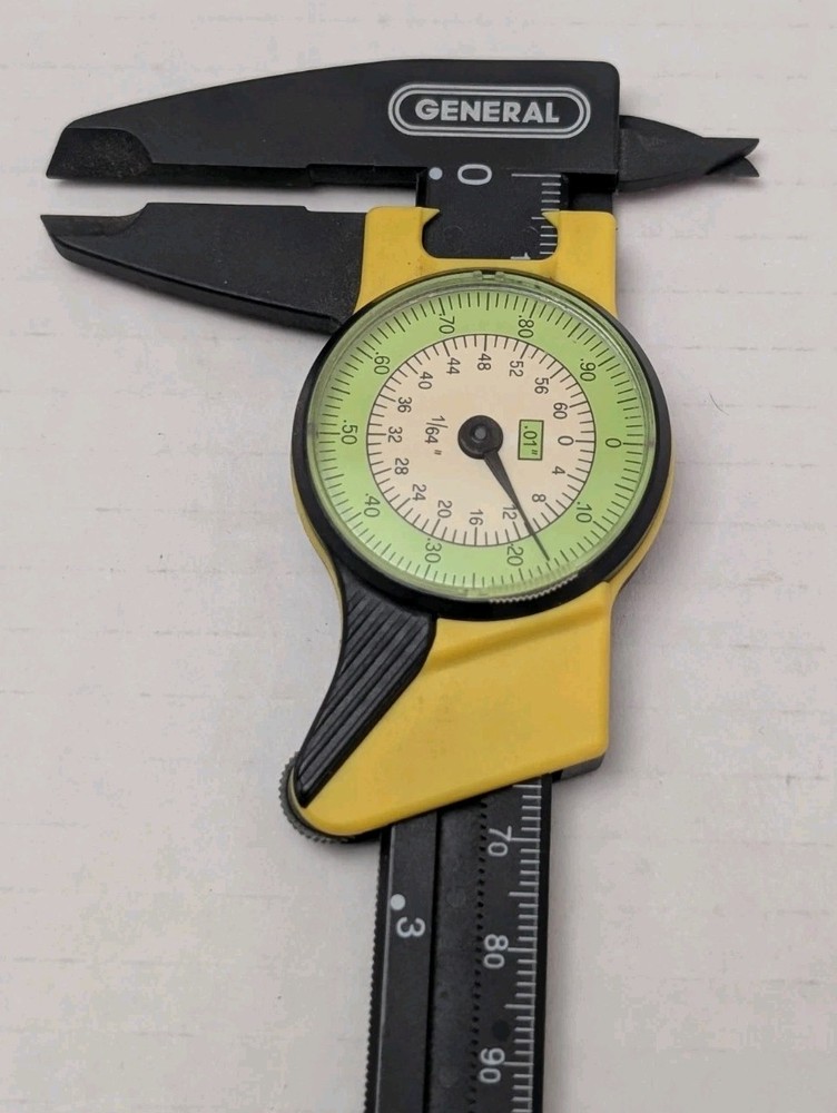 General Tools 142 Plastic Dial Caliper, 0-6" Range.01" & 1/64"
