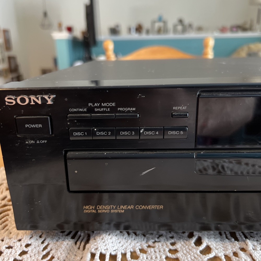 Sony CDP-C245 5-Disc CD Player Changer High Density Linear Converter