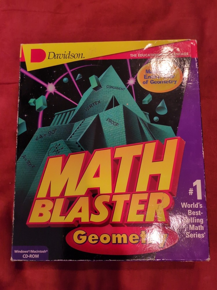 Math Blaster: Geometry (PC CD-ROM, 1996, Davidson & Associates) - NEW