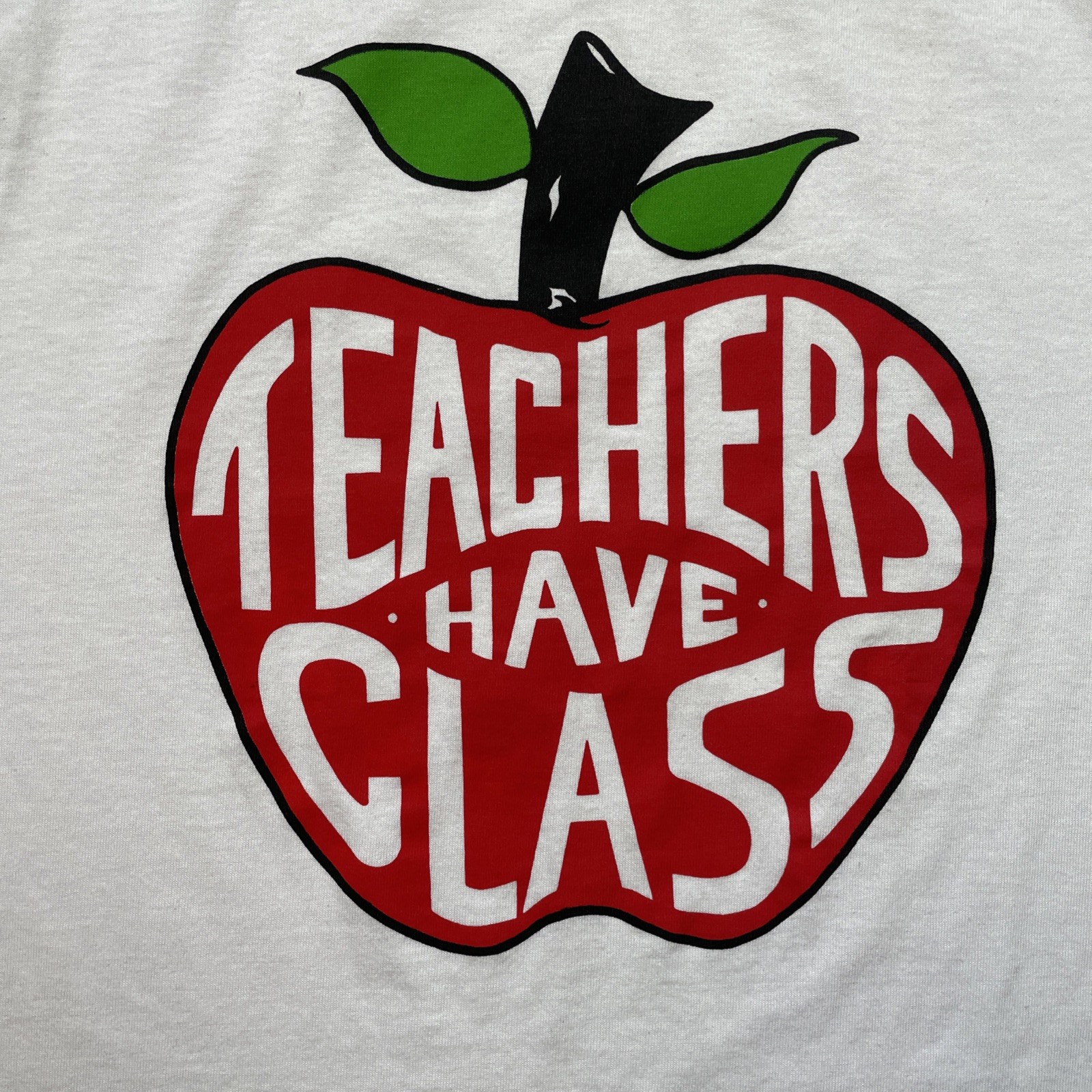 Vintage 80s T Shirt Mens M Teachers Have Class Screen Stars Single Stitch White