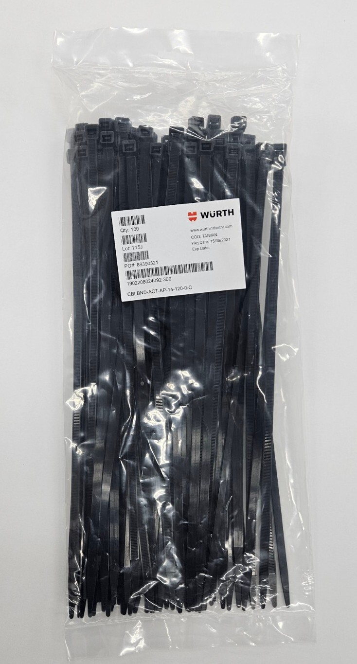 (100) Black 14" Heavy Duty Cold Weather Nylon Cable Wire Wrap Zip Ties 120 LBS