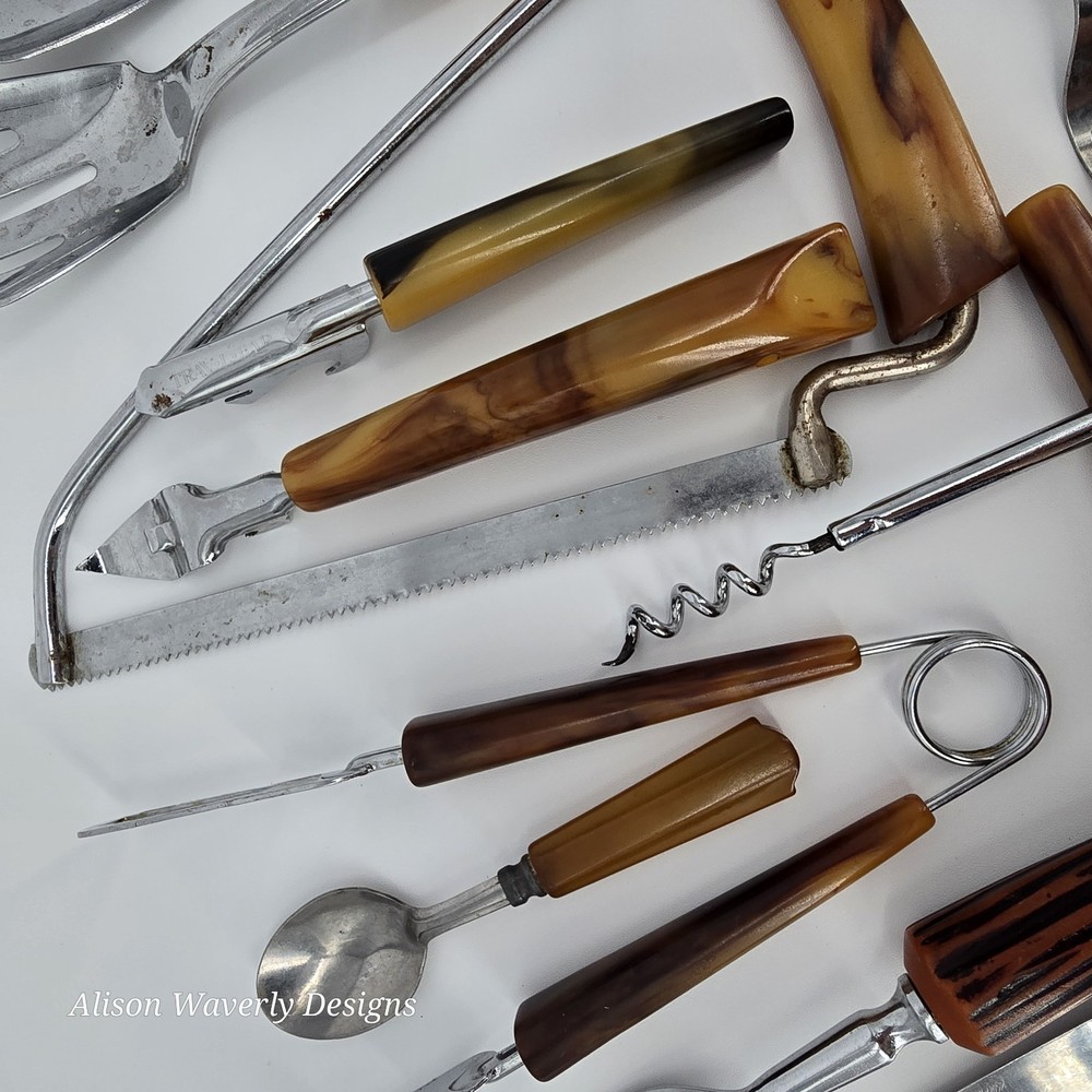 Bakelite Hostess Set & Utensils
