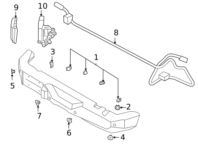 Genuine Ford Blind Spot Detection System Warning Sensor Bracket M2DZ-14D189-D