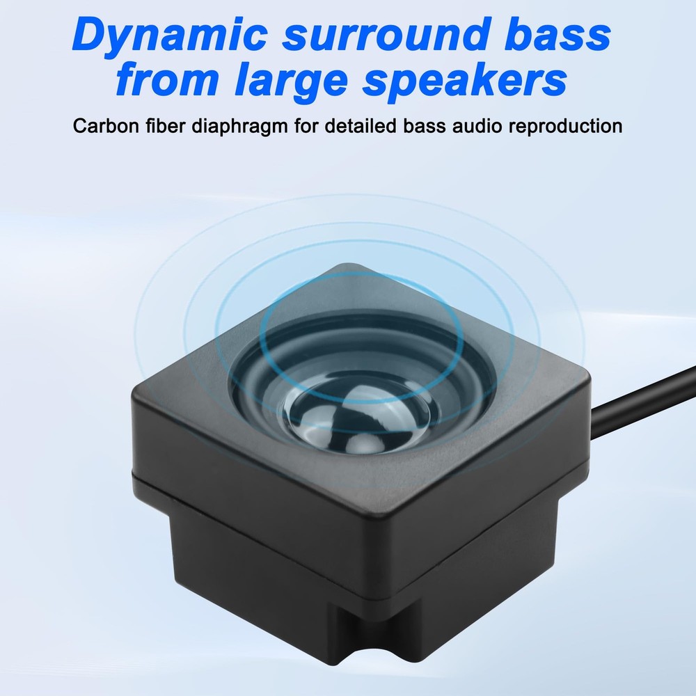 Mini Computer Speaker for Desktop PC 3.5mm TRS Input with Volume Control USB ...