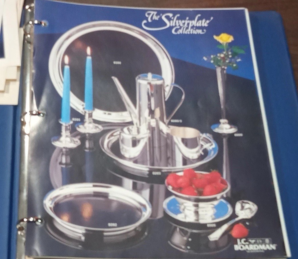 1979 J.C. Boardman Silver Pewter Dealer Catalog Binder Sterling Hollowware