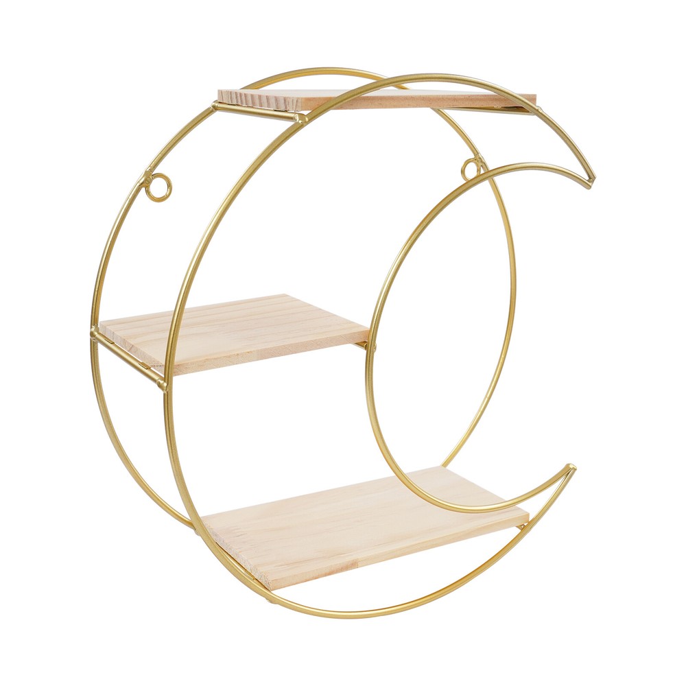 3-tier Round+ Moon Storage Display Rack Storage Display Rack Wall Mounted Shelf