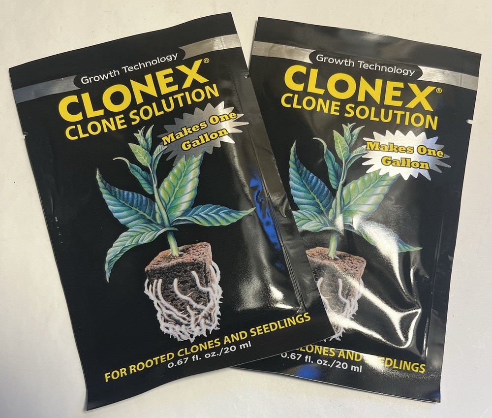 2x Clonex Clone Solution 20 ml Packets (2), For Rooting Clones & Seedlings