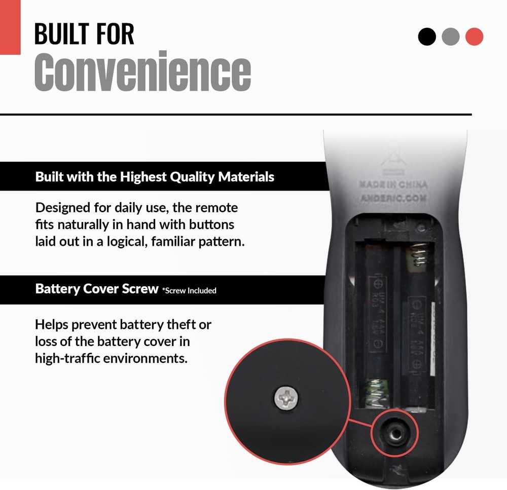 ANDERIC RRCM7500 for Channel Master DVR Remote Control Universal (v4)