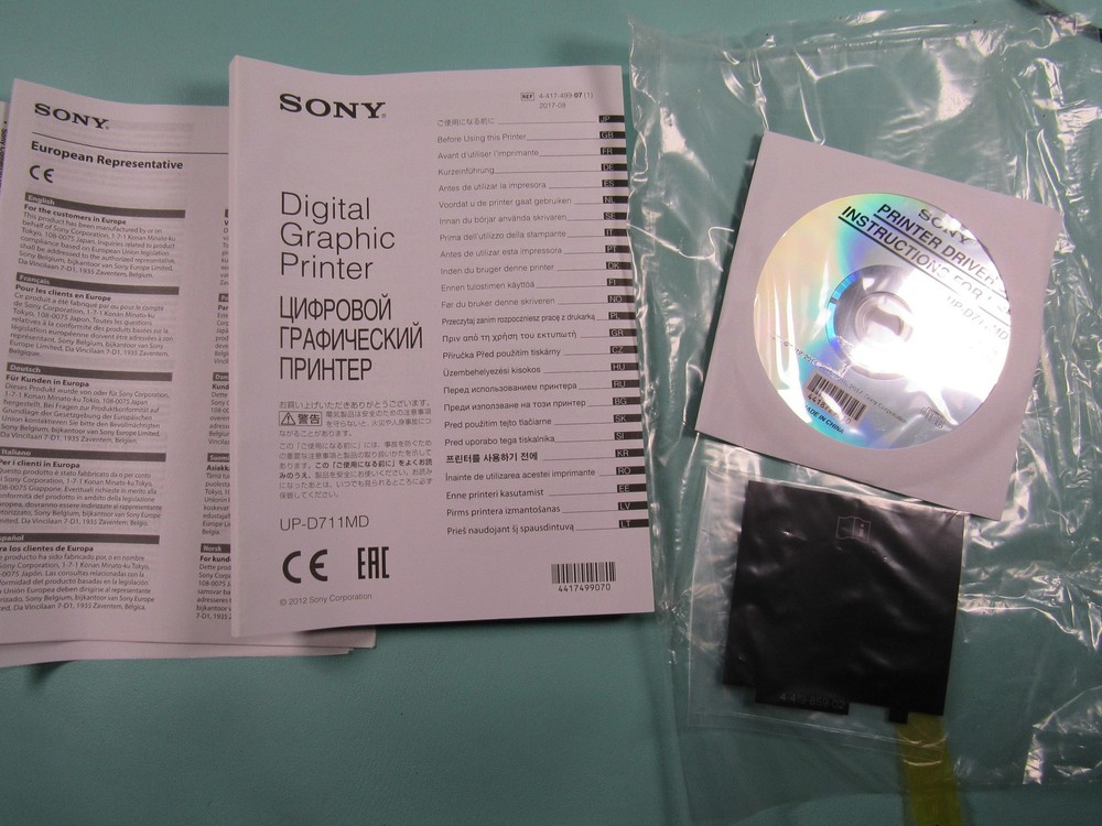 Sony UP-D711MD Digital Graphic Printer Manual Driver CD OEM Software Set New