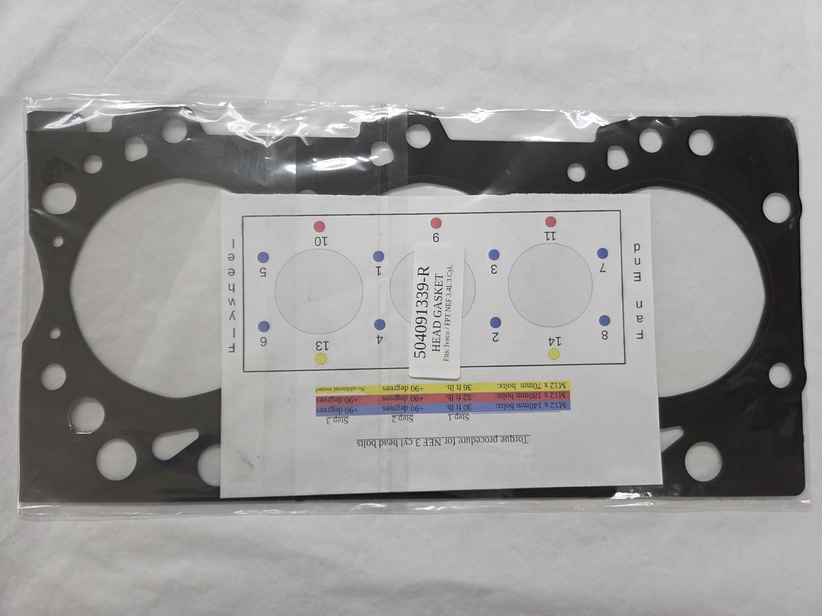 New Holland Cylinder Head Gasket, 504091339 - Iveco,FPT,NEF Engines