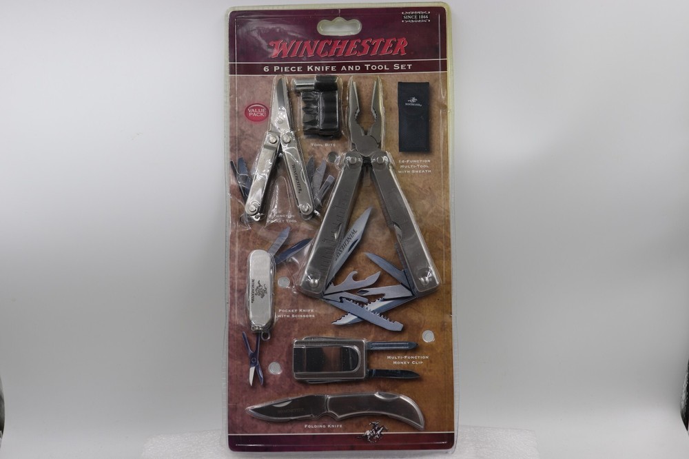 Winchester 6 Piece Knife & Tool Set Bits, Multi-Tools, Pocket Knives