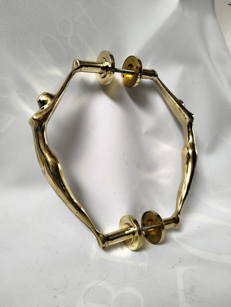 Back to Back Brass cast Stylish DECO 32cm PULL Gym Lady Solid 12 " GRAB handle
