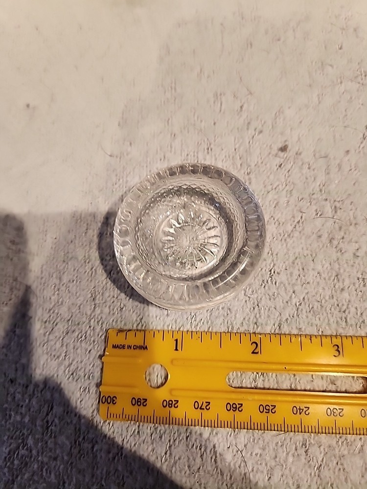 Vintage Round Clear Pressed Glass Salt Cellar