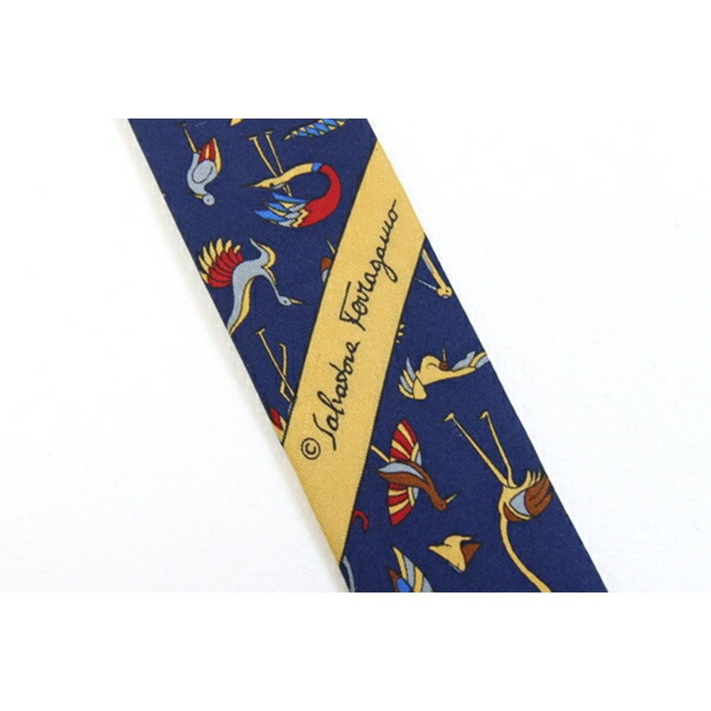 Ferragamo Tie 35 4593 Navy Used