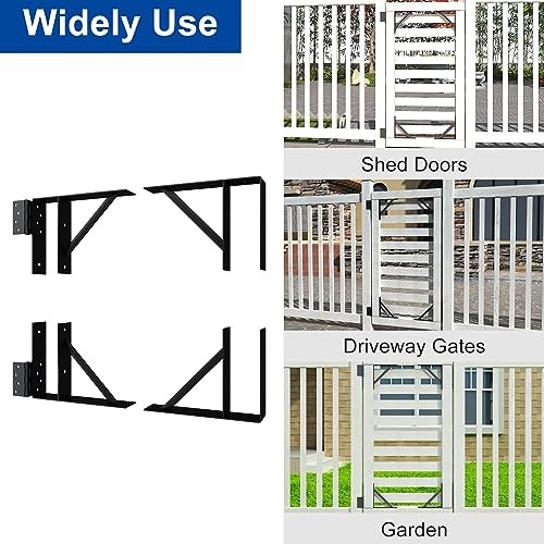 Heavy Duty Gate Corner Brace Bracket, Anti Sag Gate Kit Adjustable Gate