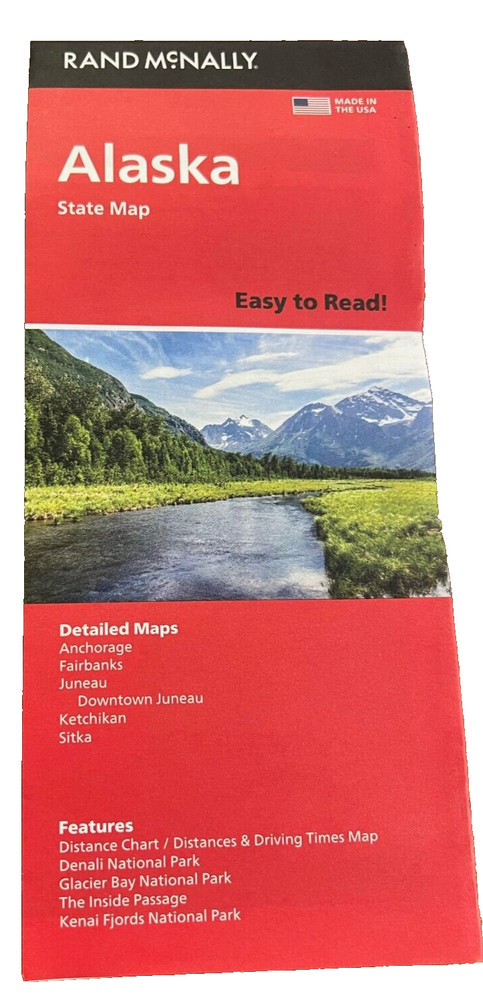Alaska State Easy To Read Map by Rand McNally