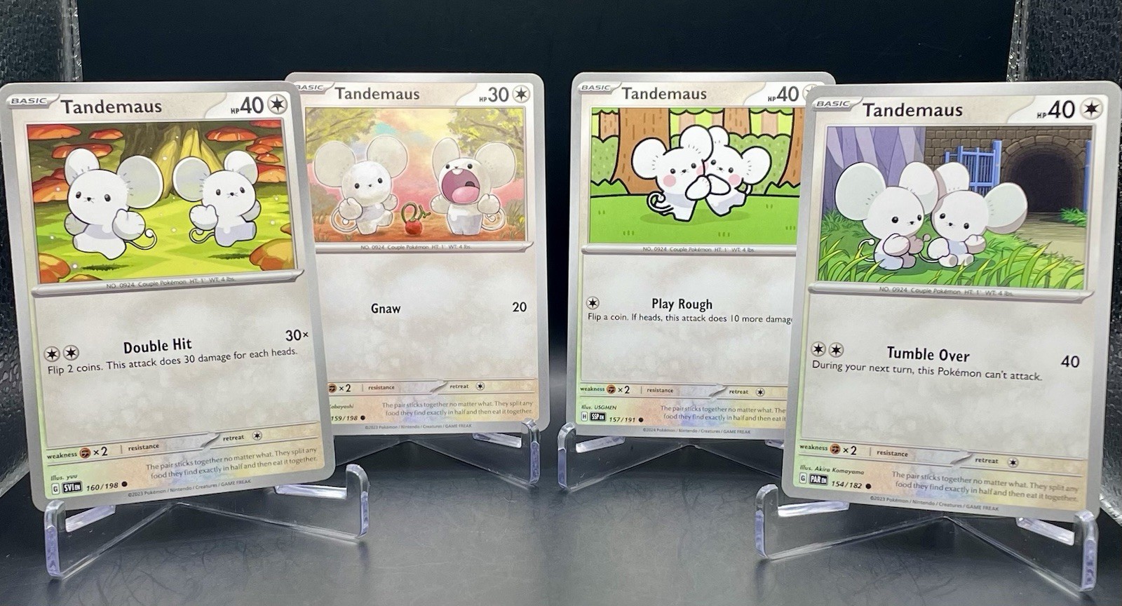 7x Tandemaus Lot - All 7 Scarlet & Violet Commons [Unique Artwork] Pokemon NM/M