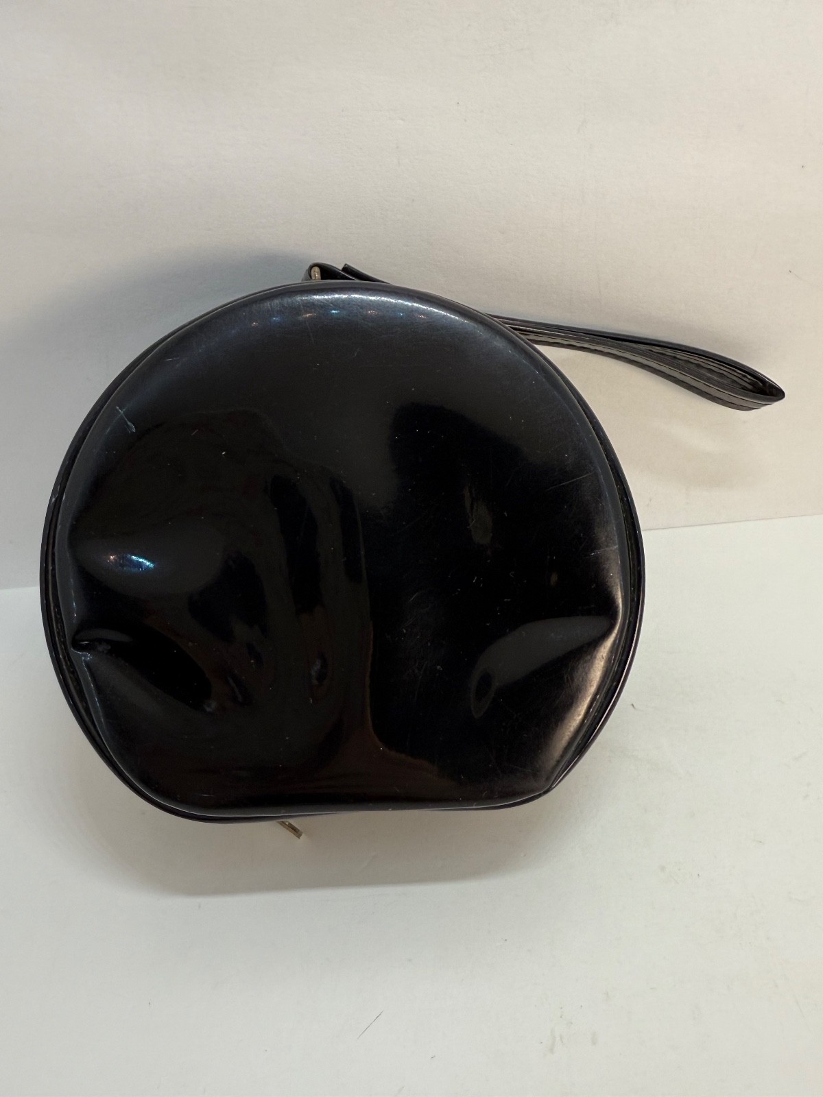 Vintage MICKEY MOUSE Small Black VINYL PURSE WALT DISNEY Hong Kong *Free Ship*