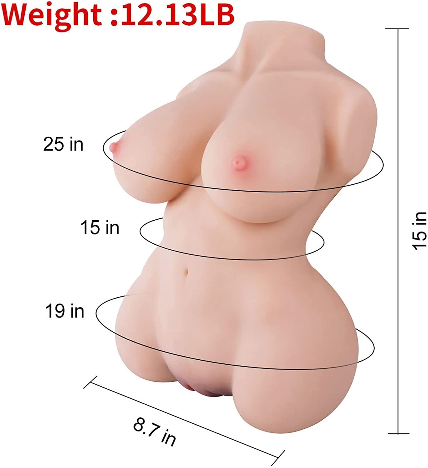 Realistic Adult Sex Doll Toy for Men Male Masturbator Pussy Vagina Anal Ass