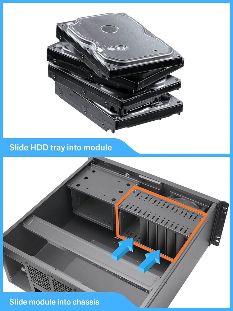 Silver/Black Server Rackmount Case