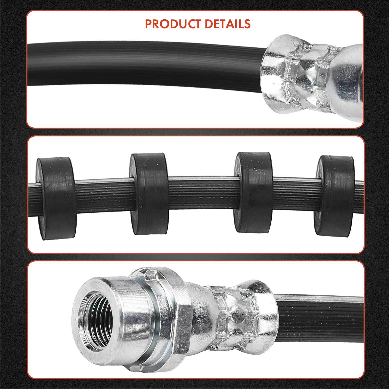 2Pcs Front Side Brake Hydraulic Hose for Ford Escape 08-12 Mazda Tribute Mercury