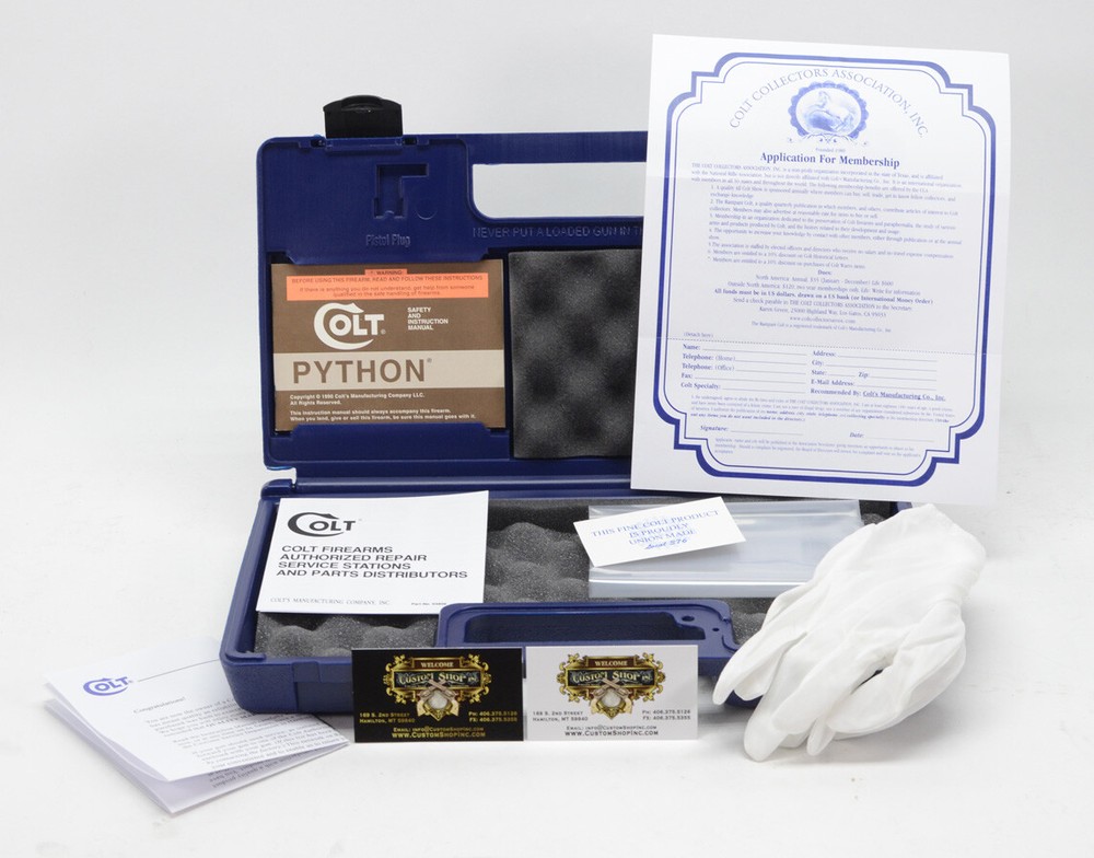Colt Python Box, OEM Case 1990 Manual, And More!