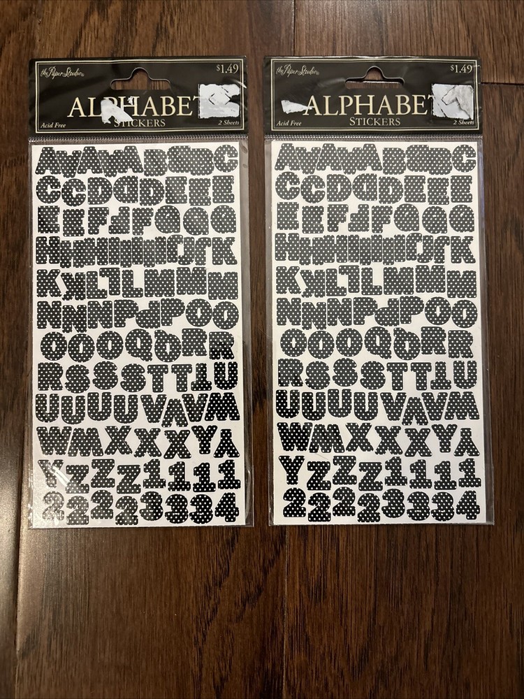 Assorted Scrapbooking Stickers - Alphabet