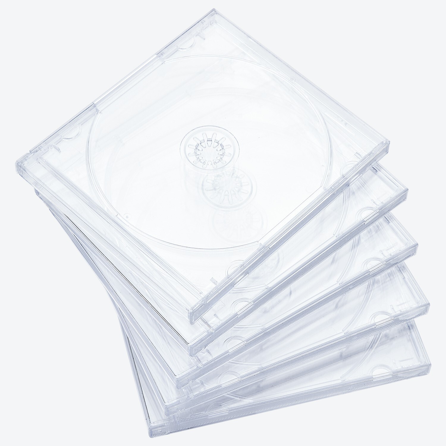 100 pcs 10.4 mm Standard Single Clear CD Jewel Case Assembled Clear Tray