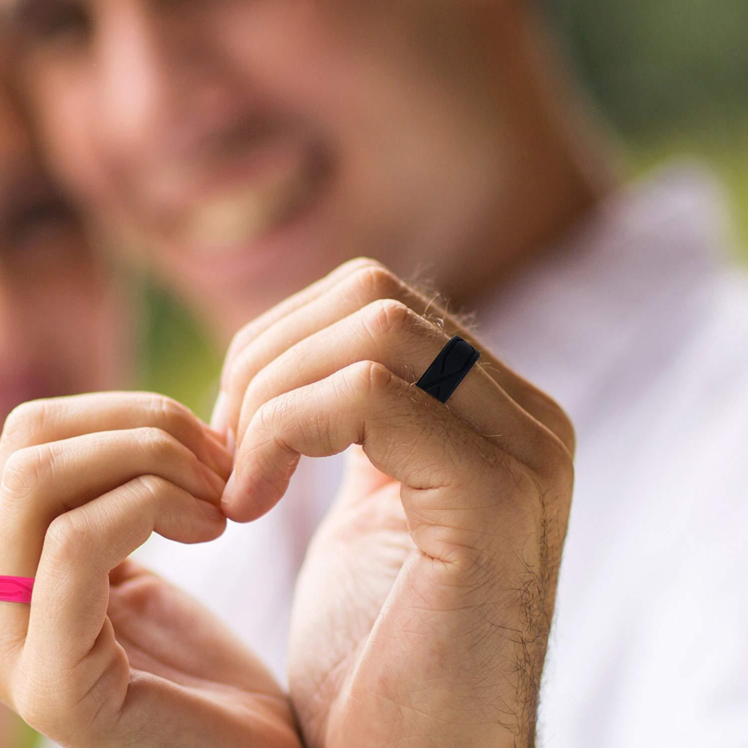 Silicone Rings for Men by RINFIT. 4Love Style. Soft & Comfortable Wedding Band