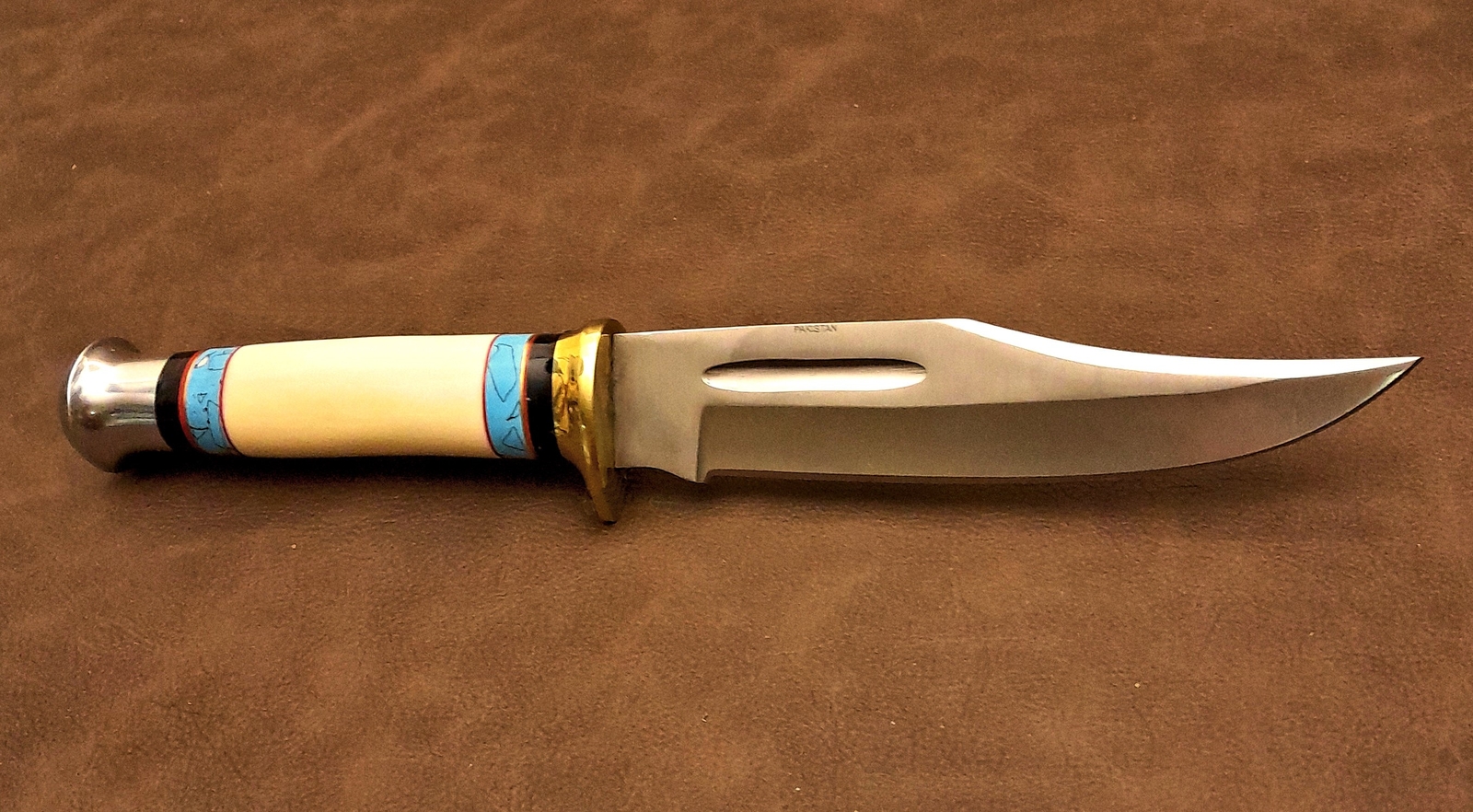 11.25" Real Bone Fixed Blade Bowie Hunter EDC Knife BL