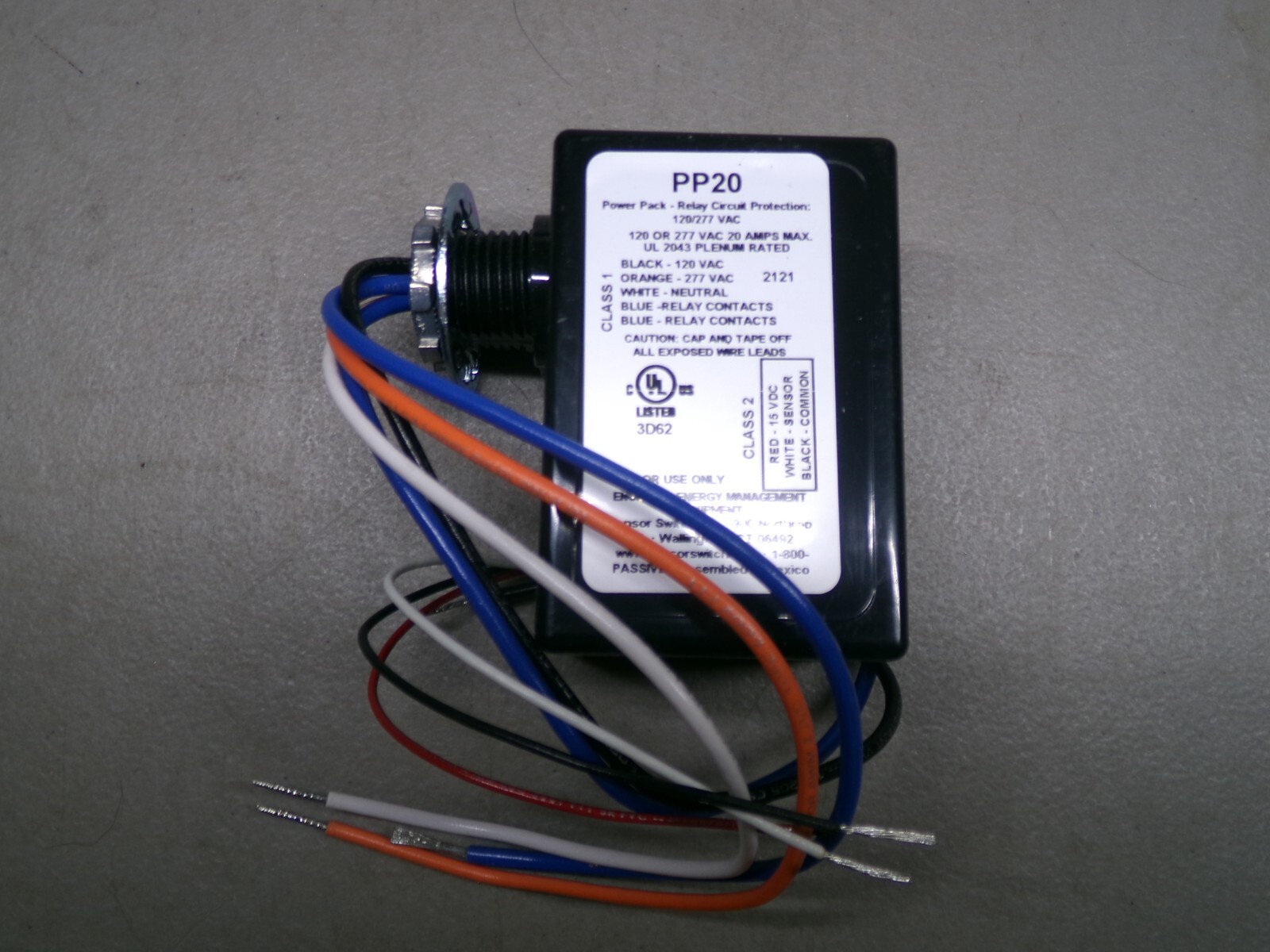 ACUITY CONTROLS PP20 SENSORSWITCH POWER PACK RELAY CIRCUIT