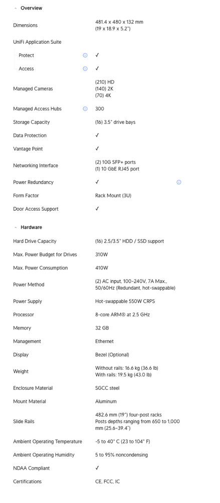 UniFi Enterprise Network Video Recorder (ENVR)