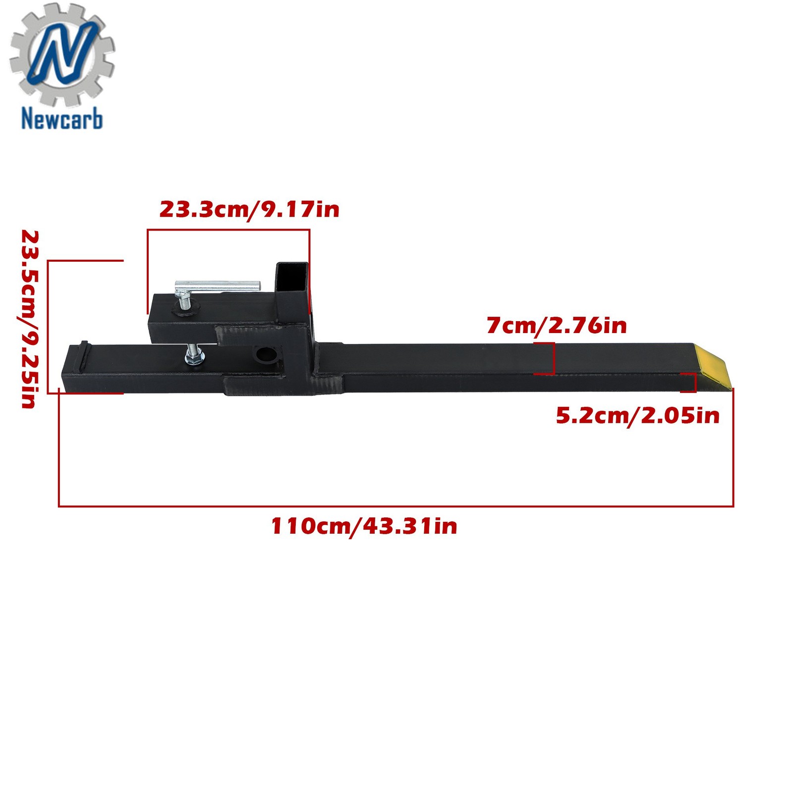2000 Lbs 43" Clamp On Loader Bucket Forks Tractor Skid Steer Pallet Forks