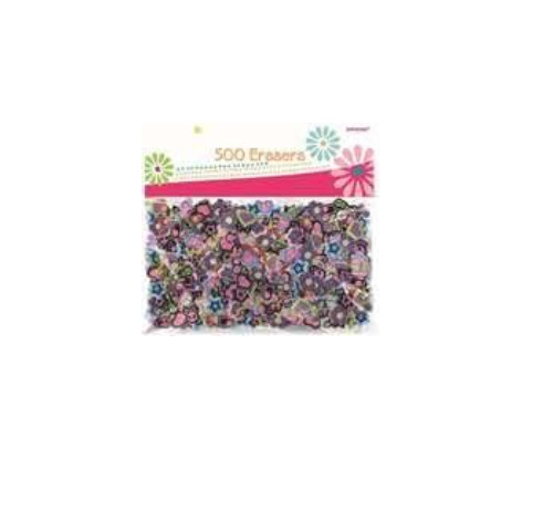 Girl Mini Erasers 500 Count