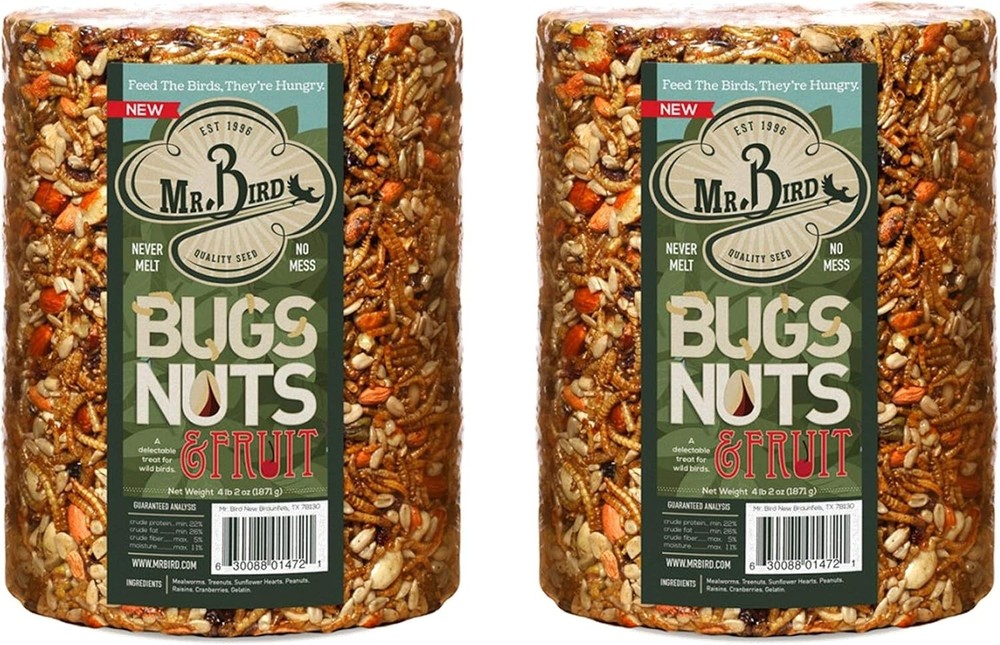 2-Pack Mr. Bird Bugs, Nuts & Fruit Wild Seed Large 2 Pack, Multicolor