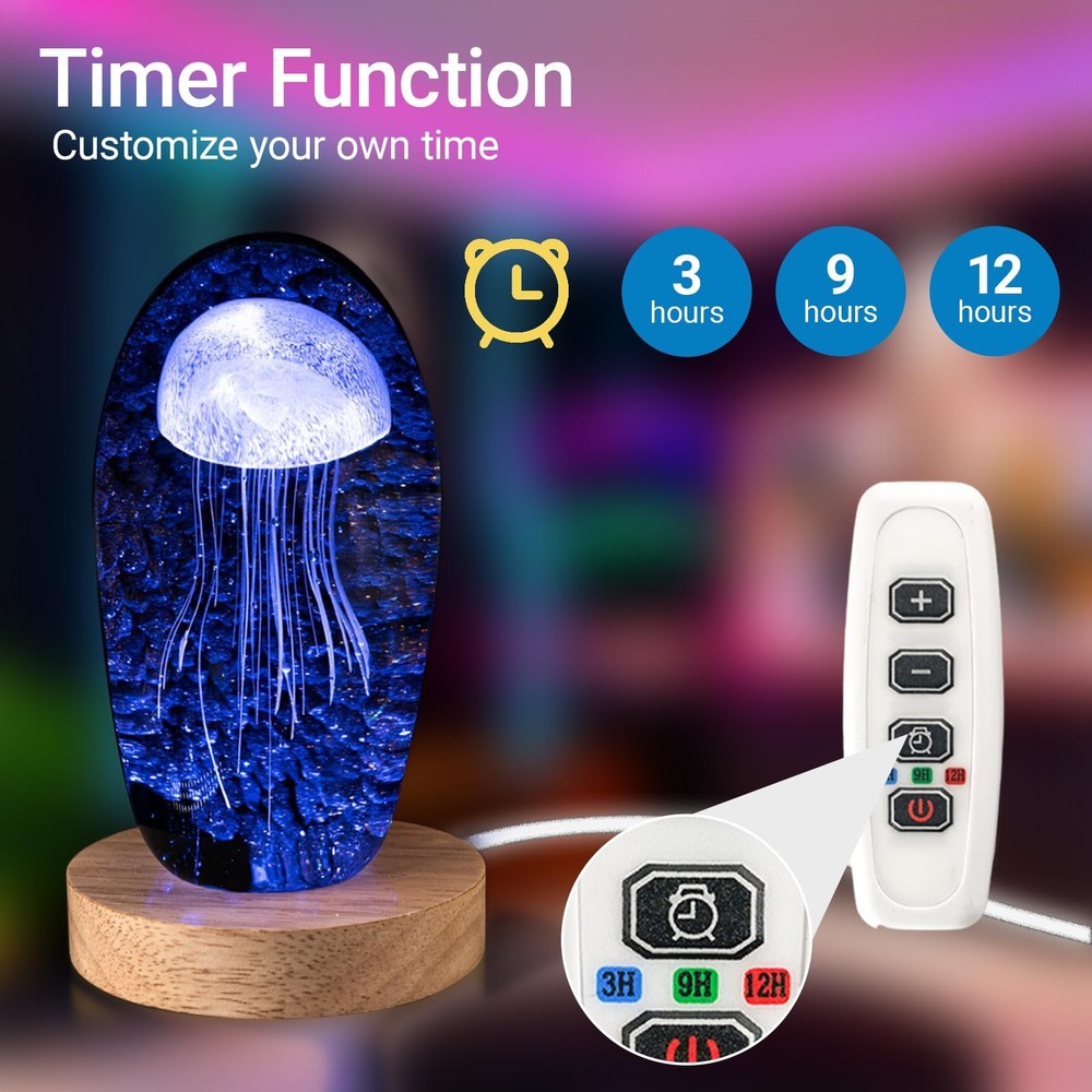 LED Light Base with Timer for Crystal Art Display,MultiColor Lighting,4 Inch ...