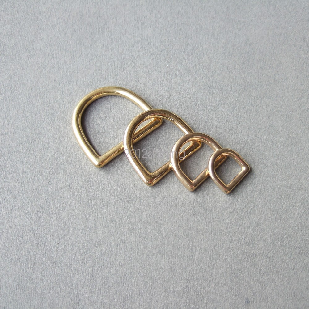 Heavy Duty Cast Solid Brass Dee D Ring 4 Sizes