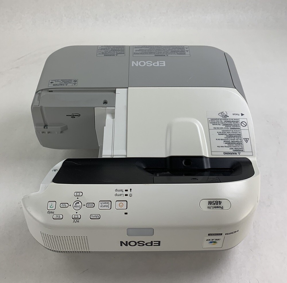 Epson H454A 485W Projector - Tested and Missing Port Cover