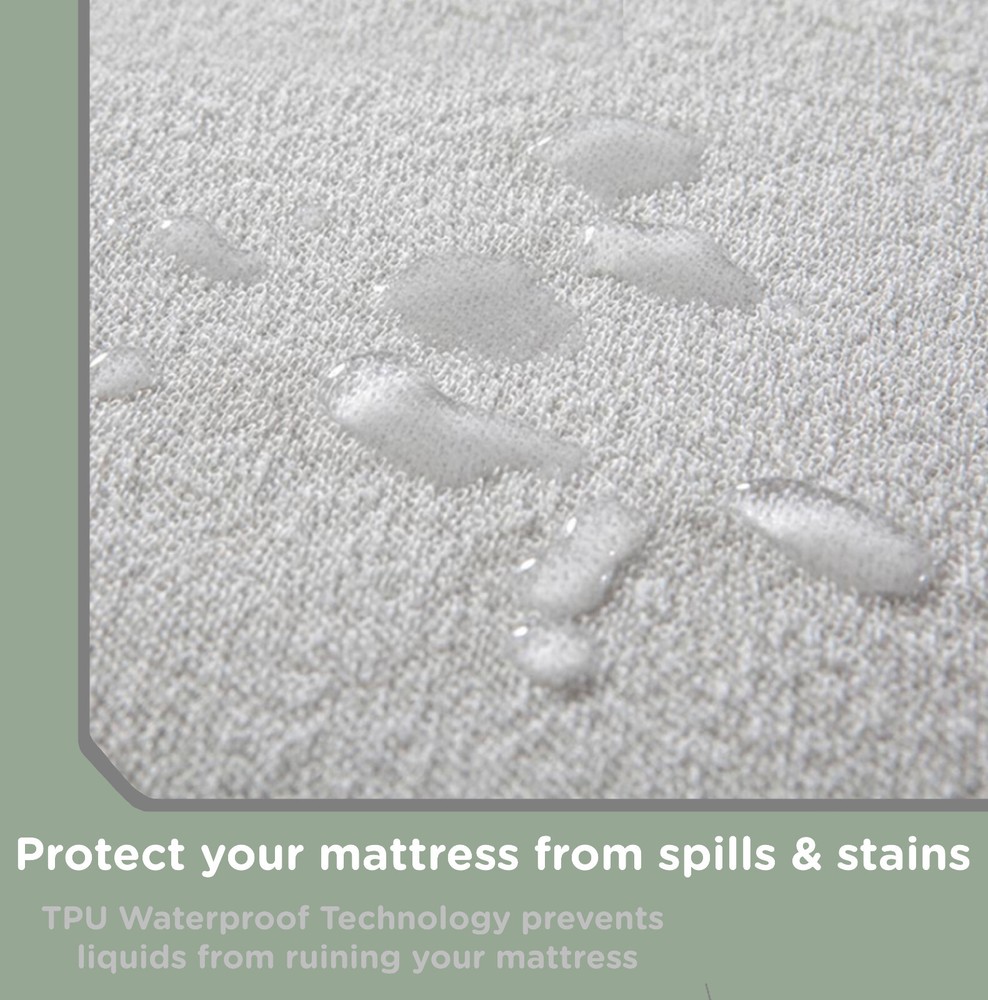 Sacred Thread Mattress Protector, 100% Cotton, Deep Pockets, Waterproof & Quiet