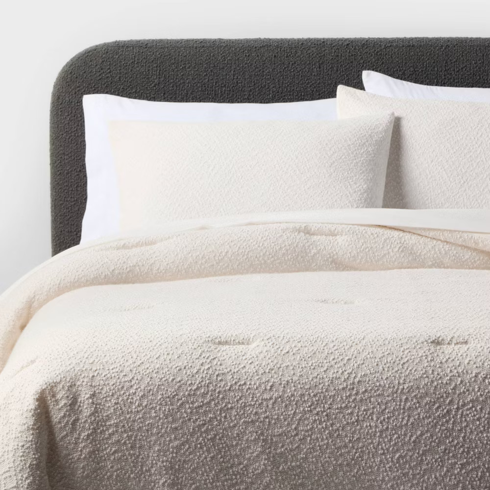 Full/Queen Boucle Comforter Set Ivory - Threshold
