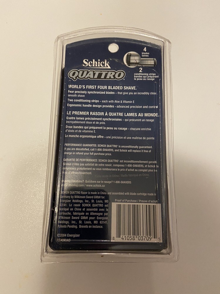 Schick Quattro Razor Blade 2004