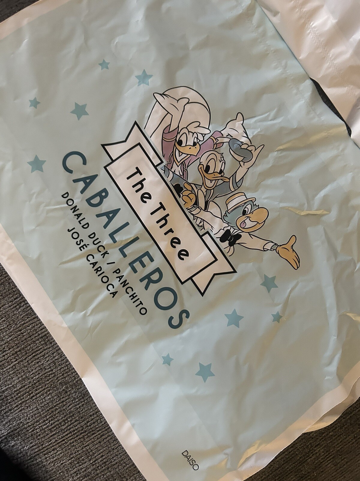 Disney DONALD DUCK Shopping Bag 3 Pcs caballeros Hard To Find Retro Vintage L@@k