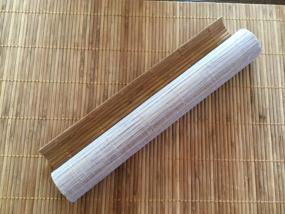 Lot 2 Roll-Up Bamboo Placemats - Dinner Table Setting