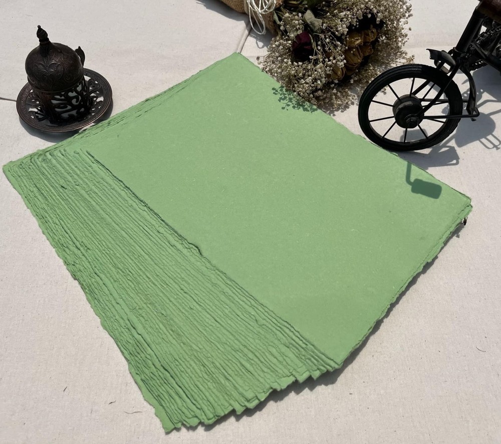 Wanderings A4 Handmade Deckled Edge Cotton Paper - Cold Pressed Texture - Pai...